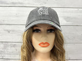 Just a Girl Who Loves Horses Hat, Embroidered Washed Black Adjustable Cotton Baseball Cap Snap Back Hat for Women