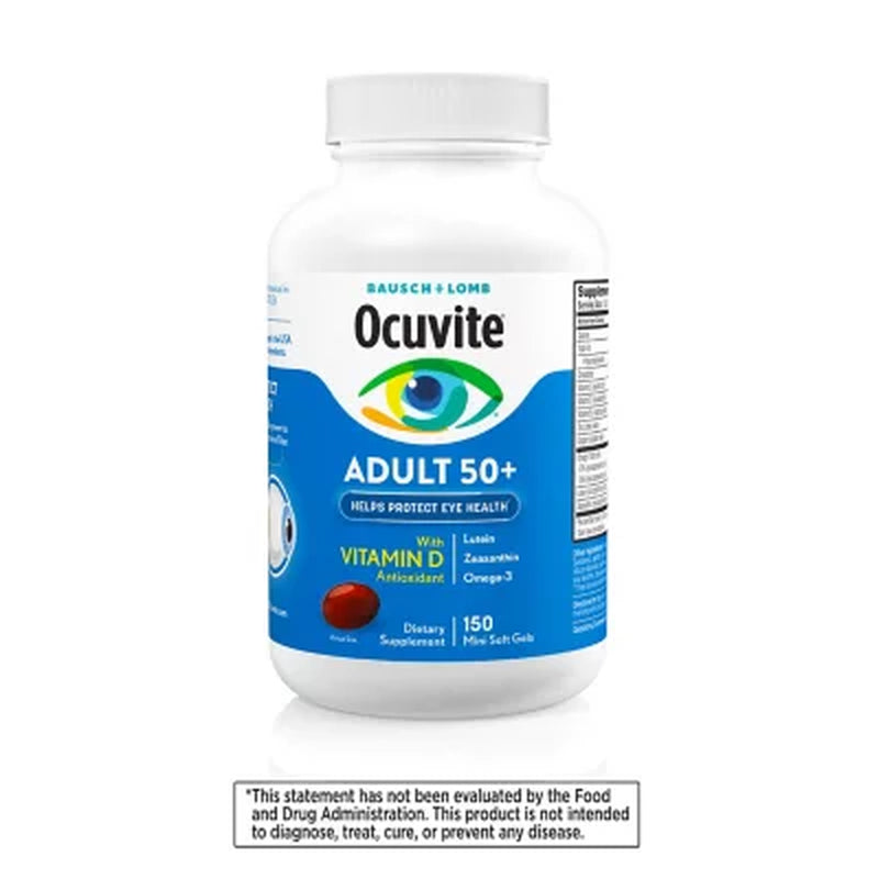 Bausch + Lomb Ocuvite Adult 50+ Eye Supplement Mini Softgels 150 Ct.