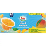 Dole Fruit Bowls Diced Mango in 100% Juice, 4 Oz., 20 Pk.