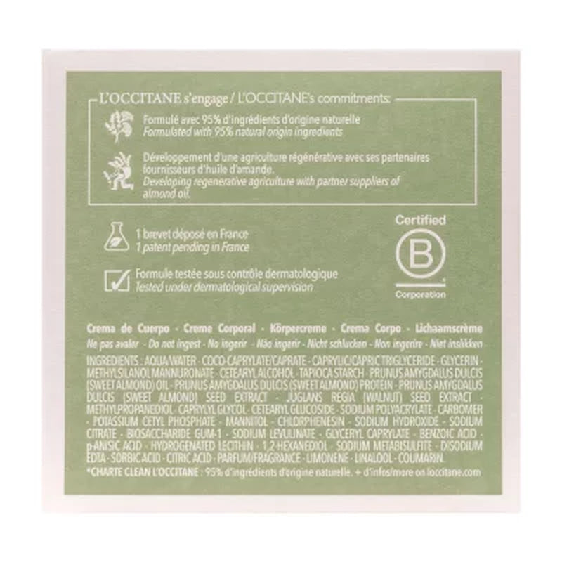 L'Occitane Almond Milk Concentrate Body Cream, 6.9 Oz.