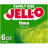 Lime Artificially Flavored Gelatin Dessert Mix, Family Size, 6 Oz Box
