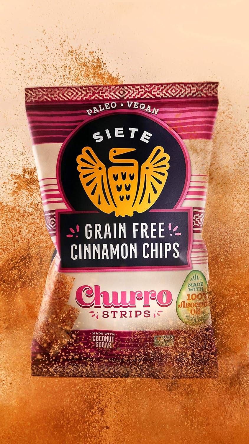 Grain Free Cinnamon Churro Strips, 5 Oz Bag (1 Pack) - Dairy Free, Paleo, Vegan, Non-Gmo, Gluten Free