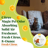 Pet Odor Absorbing Solid Air Freshener for Home, Air Purifier, Fresh Citrus, Must Have Pet Supplies, 8 Oz (Pack of 3)