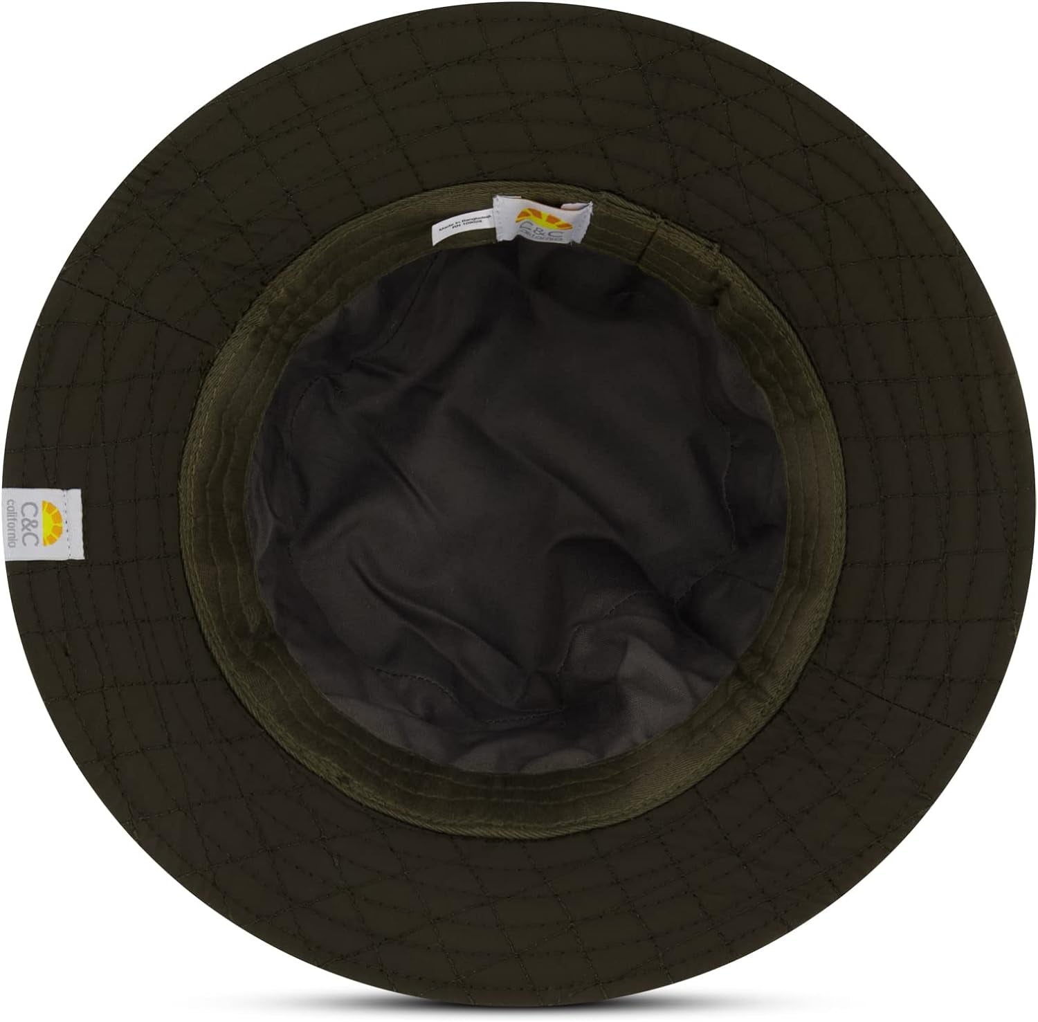 Women's Bucket Hat, Quilted Nylon Packable Travel, Wide Brim Summer Hat