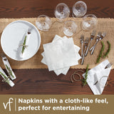 Entertain Beverage Paper Napkins, White, 2-Ply, 40 Count, 4.9" X 4.9", Disposable Napkins for Entertaining