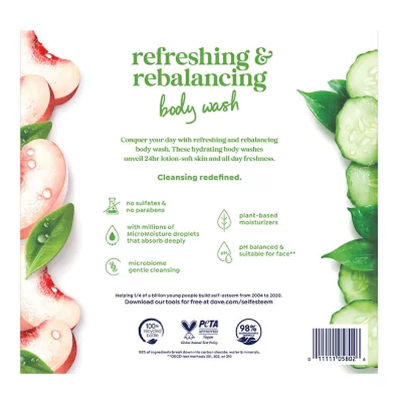 Dove Refresh & Rebalance Body Wash, 30.6 Fl. Oz., 2 Pk.