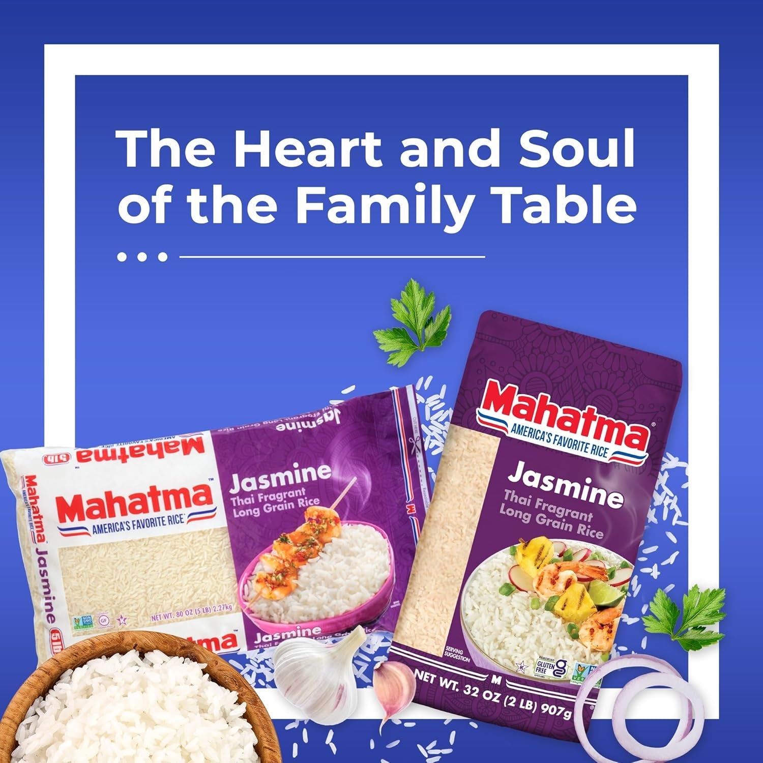 Jasmine Rice, 5Lb Bag of Rice, Thai, Indian, or Cambodian Fragrant Flavored Rice, Stovetop or Microwave Rice