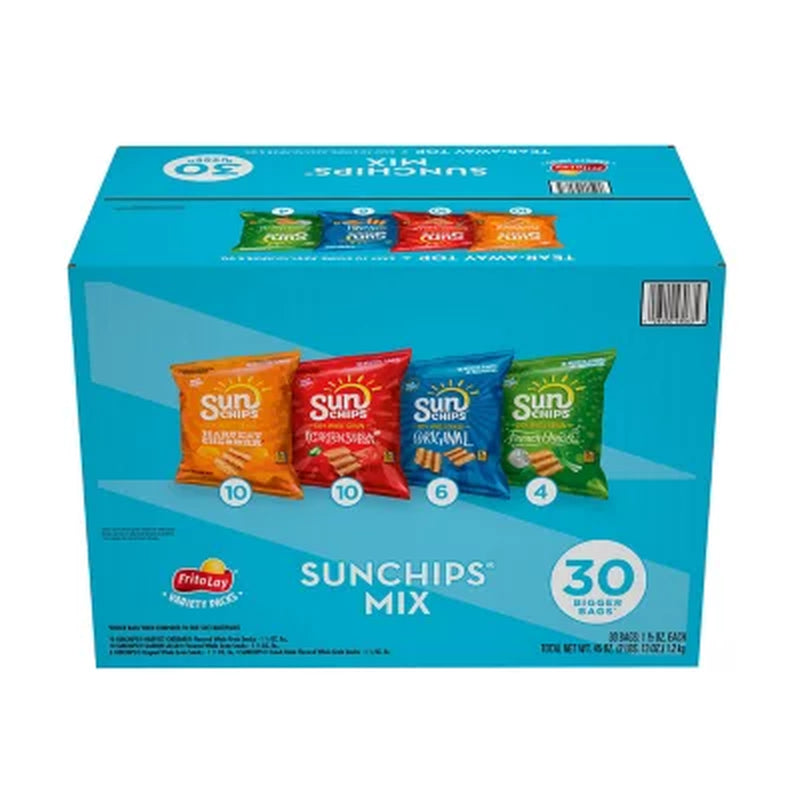Sunchips Whole Grain Variety Pack Chips, 30 Pk.