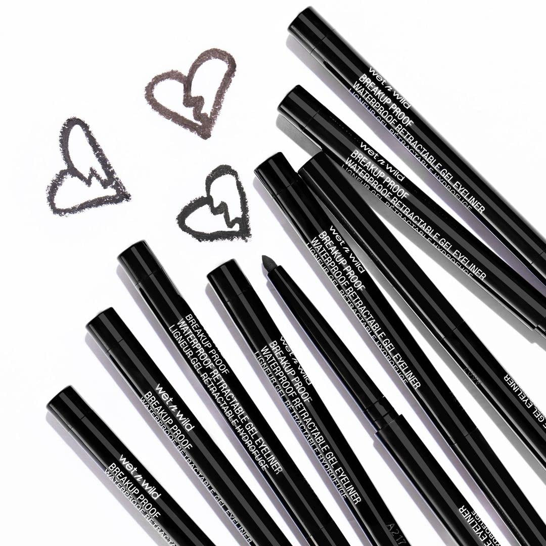 Mega Last Breakup Proof Retractable Eyeliner - Ultra-Fine Brush, Waterproof,16-Hour Long-Lasting Wear - Cruelty-Free & Vegan - Black