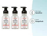 Foaming Hand Soap with Pump Dispenser, Moisturizing Foam Hand Wash, All Natural, Alcohol-Free, Cruelty-Free, USA Made, Grapefruit, 9 Fl Oz, 3 Pack