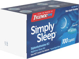Simply Sleep Nighttime Sleep Aid Caplets, 25 Mg Diphenhydramine Hcl, Non-Habit Forming Sleep Aid for Adults, 100 Count