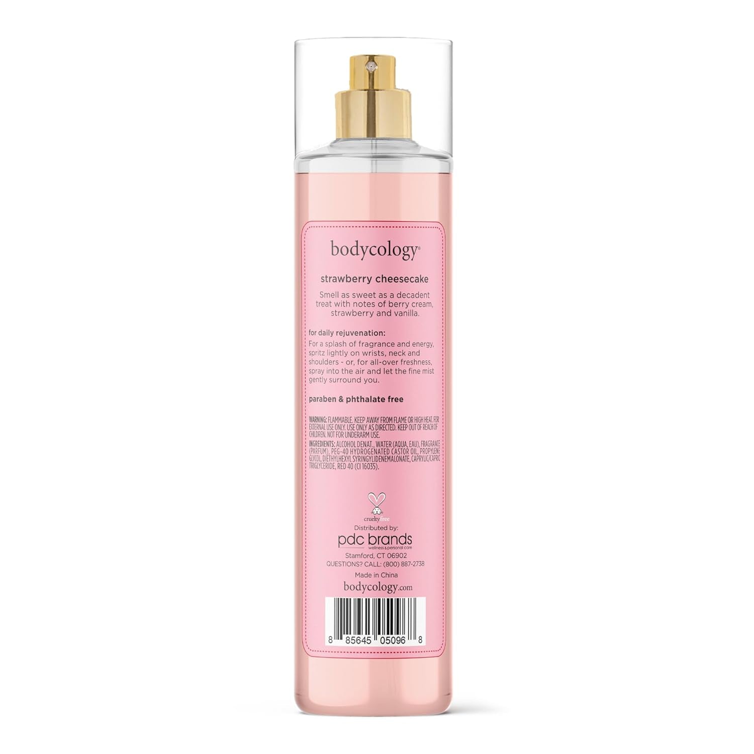 Long-Lasting Fragrance Body Mist, Strawberry Cheesecake, 8 Fl Oz