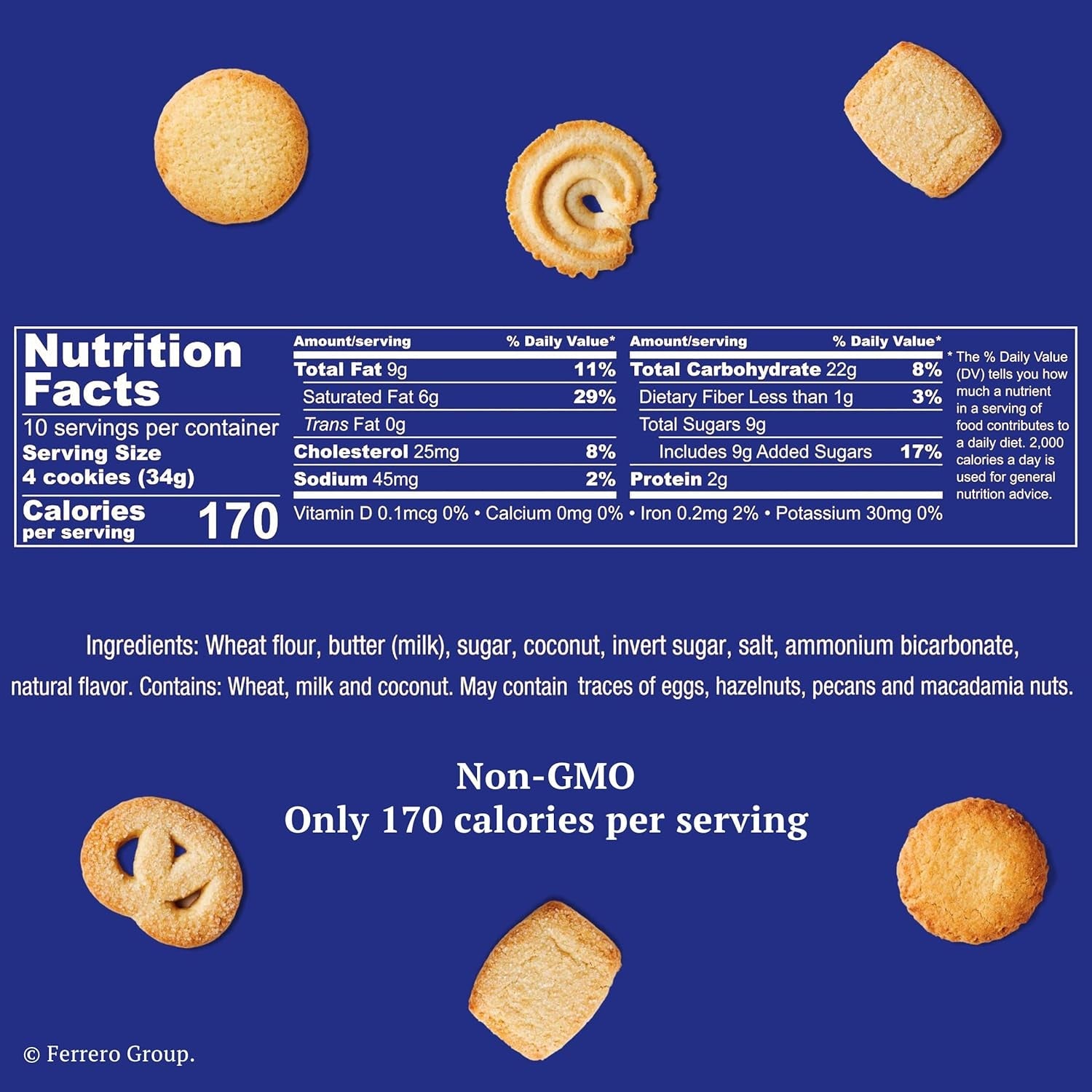 Danish Cookie Selection, No Preservatives or Coloring Added, 12 Oz. (Pack of 1)