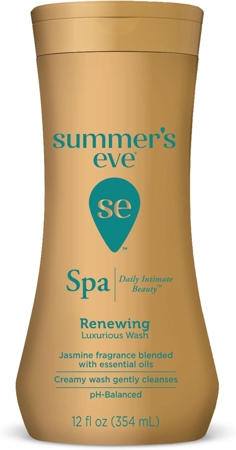 Spa Daily Intimate Wash, Renewing Cleansing All over Feminine Body Wash, Jasmine Scented Ph-Balanced Feminine Wash, 12Oz Bottle