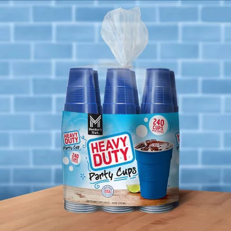 Member'S Mark Heavy-Duty Blue Plastic Cups 18 Oz., 240 Ct.