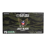 Black Rifle Coffee Company Just Black, Medium Roast K-Cup Coffee Pods, 75 Ct.