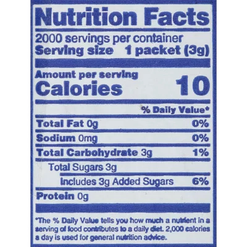 C&H Pure Cane Sugar Packets, 2000 Ct.
