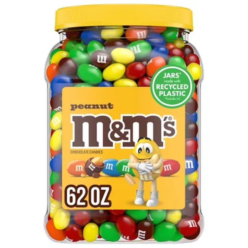 M&M'S Peanut Milk Chocolate Candy, 62 Oz.