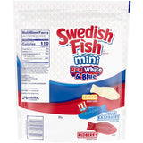 SWEDISH FISH Mini Red, White & Blue Soft & Chewy Candy, Bulk Candy, 1.8 Lb