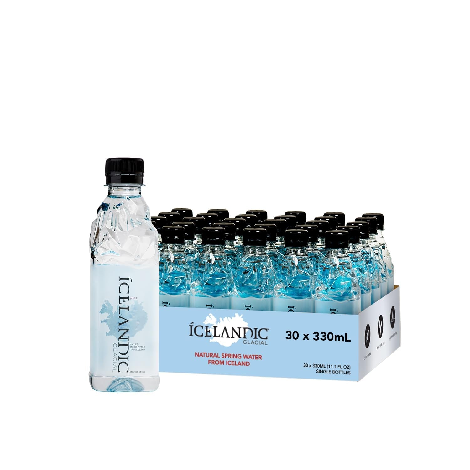 Natural Spring Alkaline Water, 11.16 Fl Oz (30 Count)