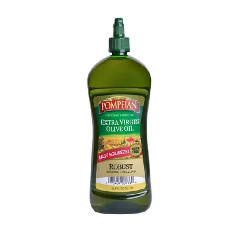 Pompeian Robust Squeeze Extra Virgin Olive Oil, 33.8 Oz.