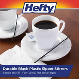 Hefty Unwrapped Plastic Sipper Stirrer Straws, 7", 5000 Ct.